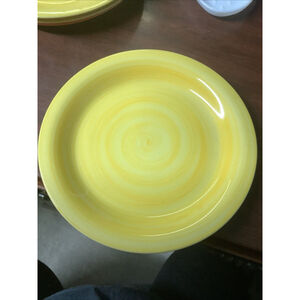 Citrus Grove Yellow Swirl Plate Orange Swirl Dinner Plate